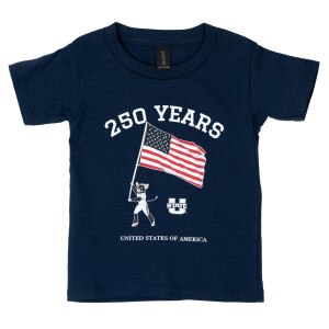 2026 Toddler U-State Patriotic Big Blue T-Shirt